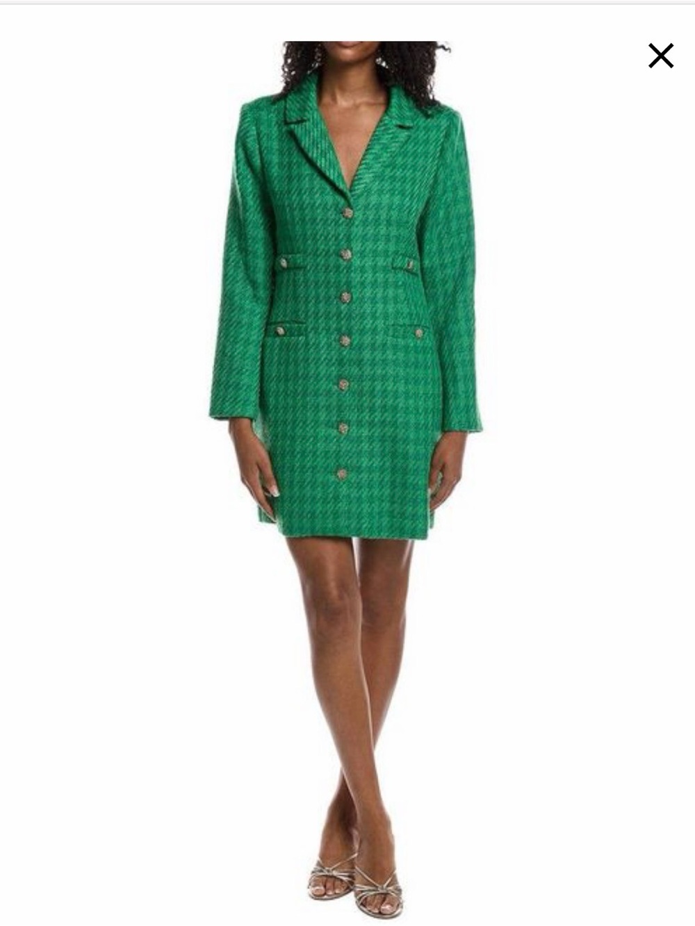 Pomander (Tuckernuck) Green Tweed Long Jacket Coat